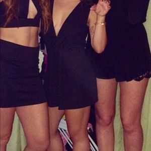 Plain Black Romper